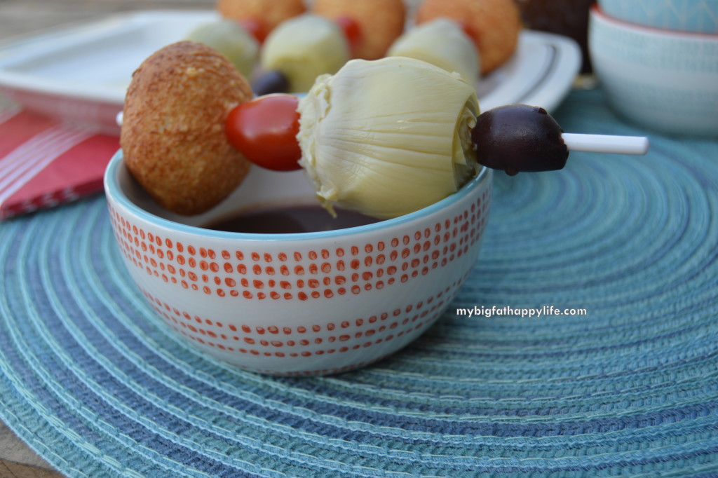 Mediterranean Skewers Snack Hack #BackYourSnack #ad | mybigfathappylife.com