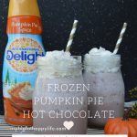 Frozen Pumpkin Pie Hot Chocolate #DelightfulMoments #ad | mybigfathappylife.com