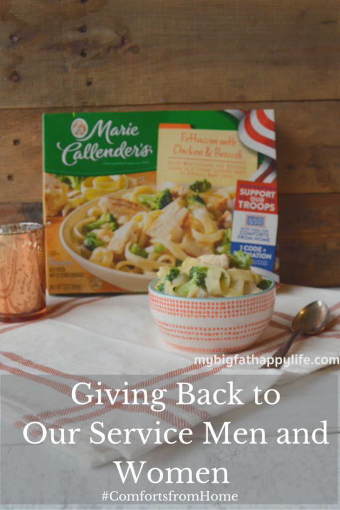 Giving Back to our Service Men and Women through the Marie Callender's Comforts from Home Project | mybigfathappylife.com