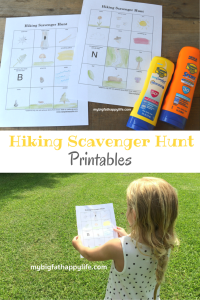 Hiking Scavenger Hunt Printables #SummerSunCare (ad) | mybigfathappylife.com