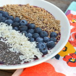 Blueberry Smoothie Bowl - An easy recipe for a refreshing Blueberry Smoothie Bowl that is packed with antioxidants, blueberries and coconut water. #SpoonfulsOfGoodness #CerealAnytime #ad