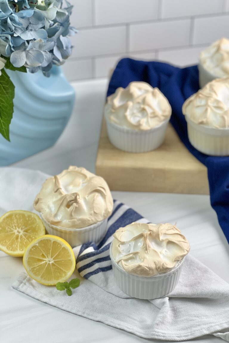 Mini Crustless Lemon Meringue Pies - My Big Fat Happy Life