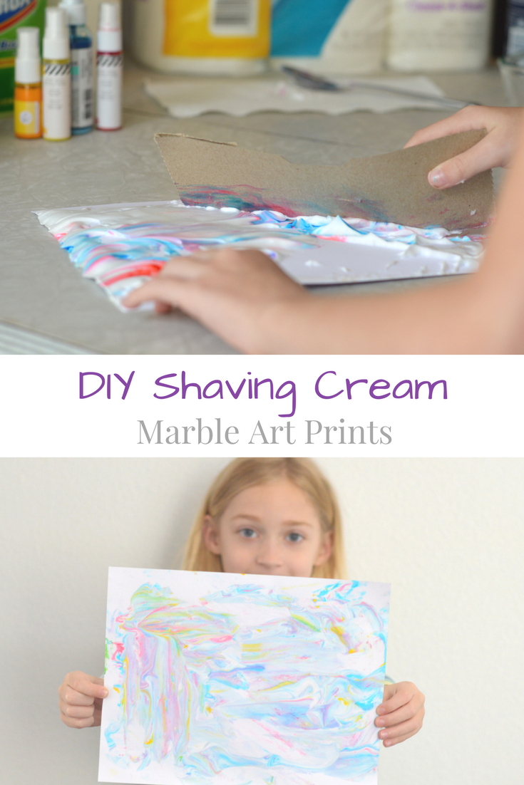 DIY Shaving Cream Marble Art Prints - My Big Fat Happy Life