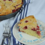 This Strawberry Cake is so simple to make, it's light, custardy and full of fresh berries. Your new favorite summertime treat!