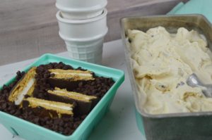 Creamy, chocolatey and marshmallowy this Moon Pie Ice Cream is easy to make and a great way to cool off this summer!