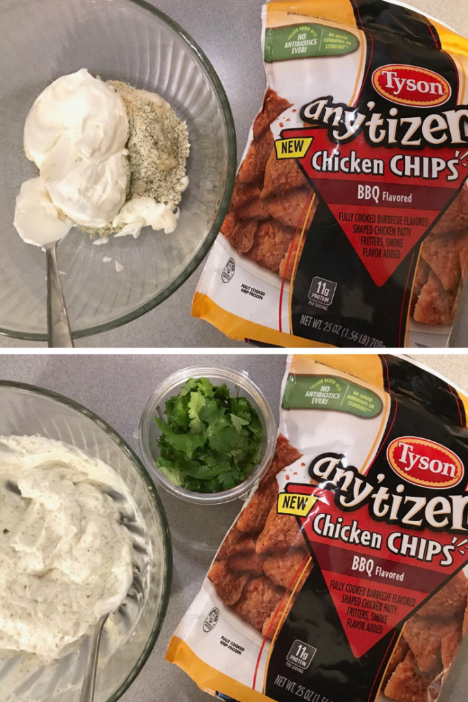 This snack hack is perfect for movie night: crispy, flavor-packed Chicken Chips with creamy jalapeño dip that is so addictive you'll be adding it to everything!