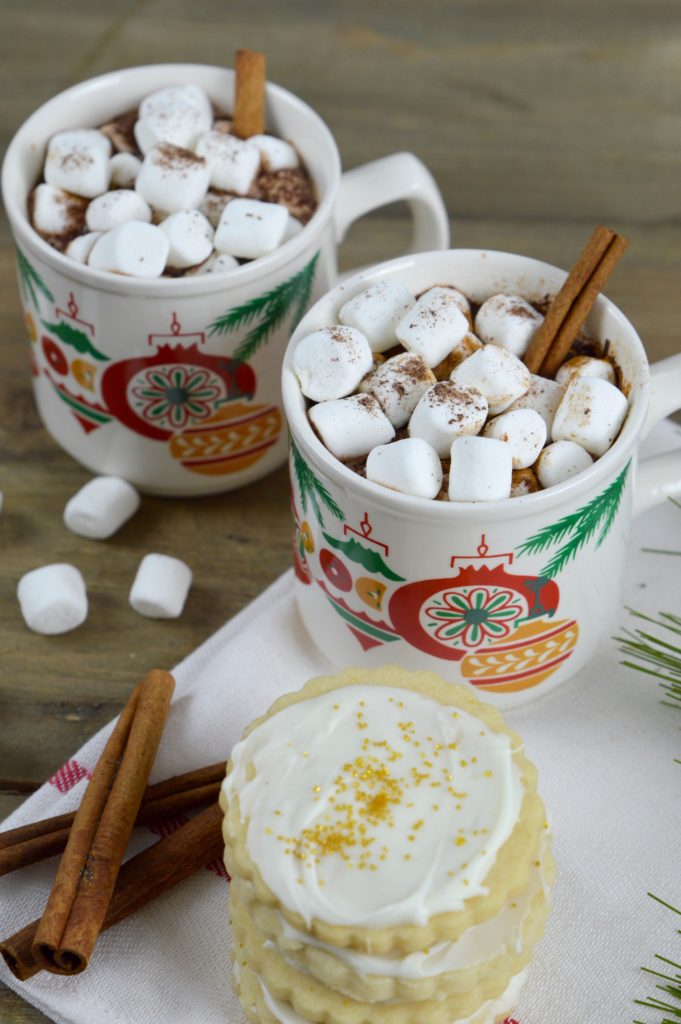 Make holiday family traditions special and memorable with these Chocolate Covered Shortbread Cookies and Mexican Hot Chocolate.