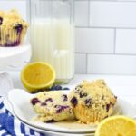 These delicious blueberry crumble muffins are easy to make and bursting with fresh blueberries in a soft, moist muffin with a crumble topping.