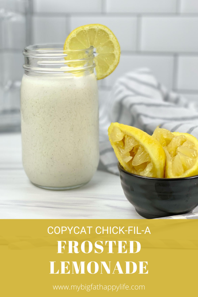 This creamy and delicious Frosted Lemonade is both tart and sweet. It is the perfect frozen treat to enjoy this summer on a warm afternoon.