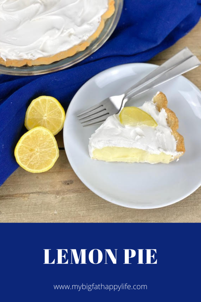 This creamy, lemony pie is easy to make and requires no baking - like a faux lemon meringue pie.