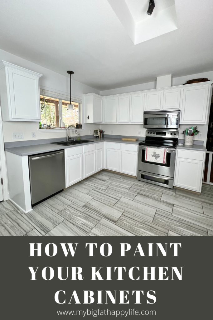 How to Paint Your Kitchen Cabinets - My Big Fat Happy Life