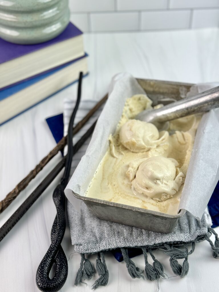 This delicious Butterbeer Ice Cream is inspired by Harry Potter and is easy to make. It tastes like butterbeer that you would find at the Universal Parks.