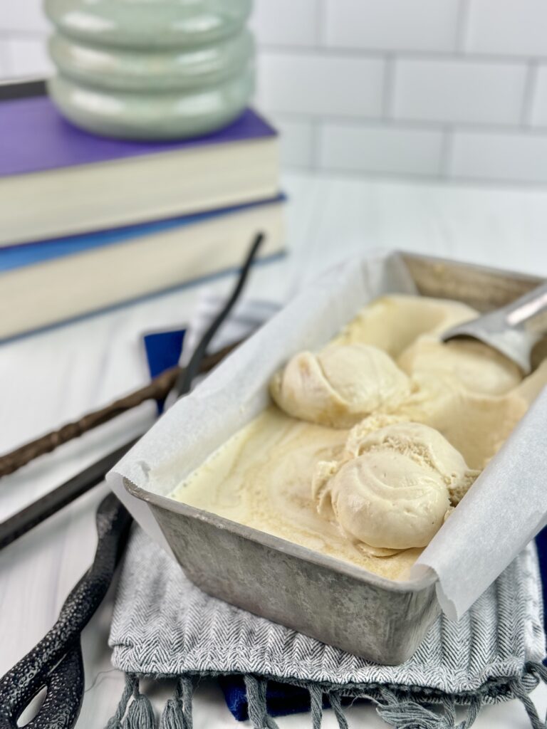 This delicious Butterbeer Ice Cream is inspired by Harry Potter and is easy to make. It tastes like butterbeer that you would find at the Universal Parks.