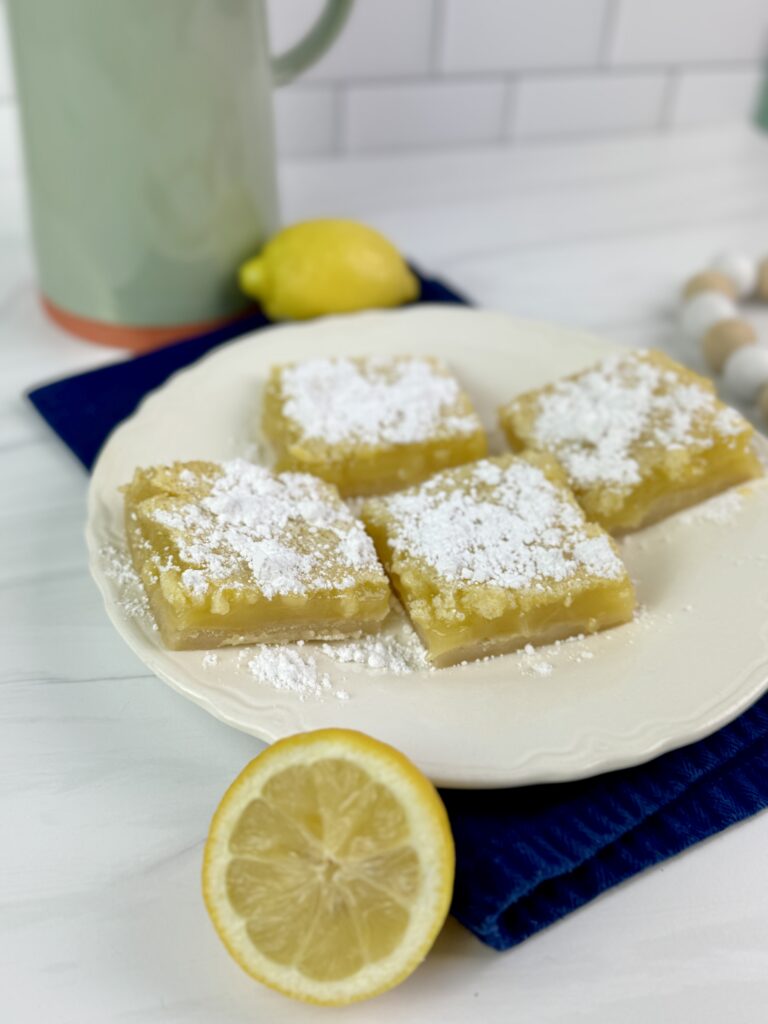 These Lemon Bars are full of bright lemon flavor with a sweet shortbread crust.