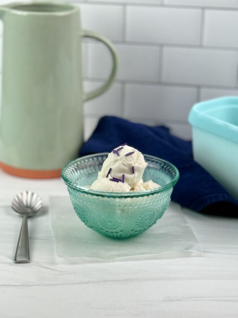 This delicious Cake Batter Ice Cream is easy to make and tastes just like cake batter that you used to lick out of the bowl when you were a child.