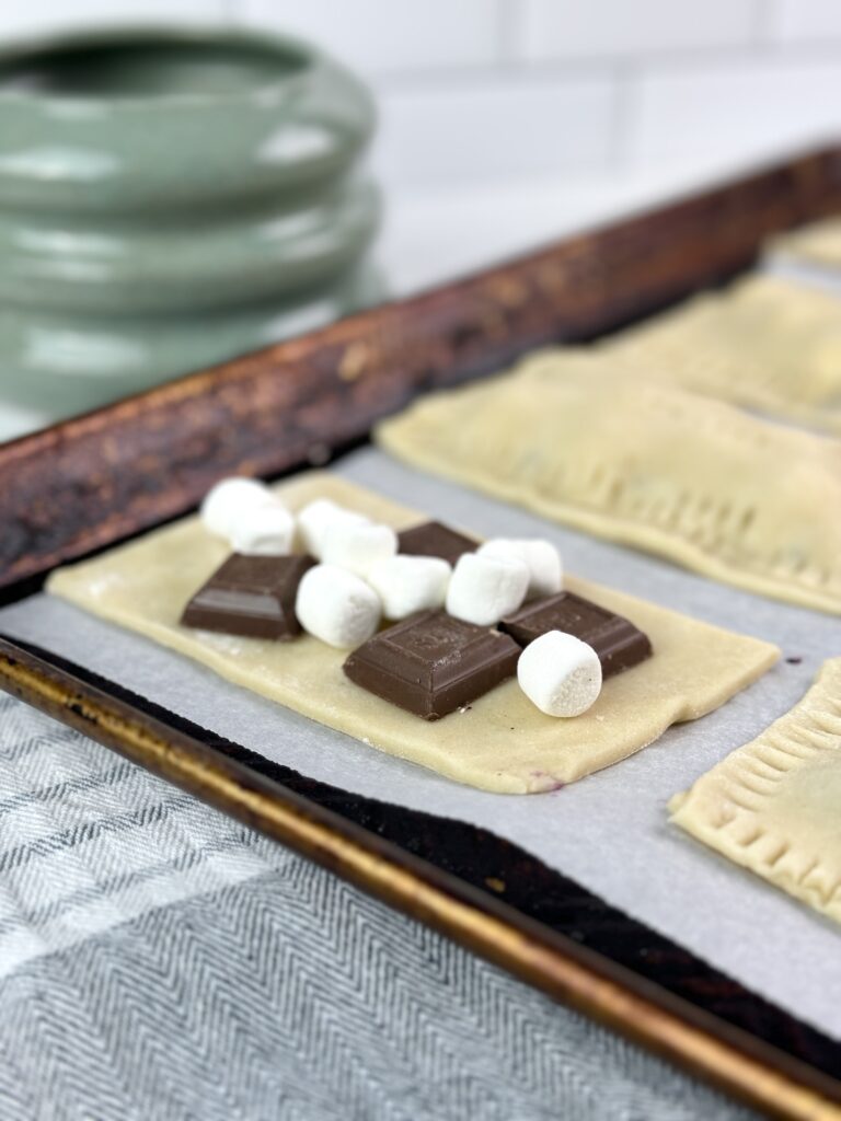 These S'mores Pop Tarts are delicious and made using easy homemade pastry dough, marshmallows, and chocolate.